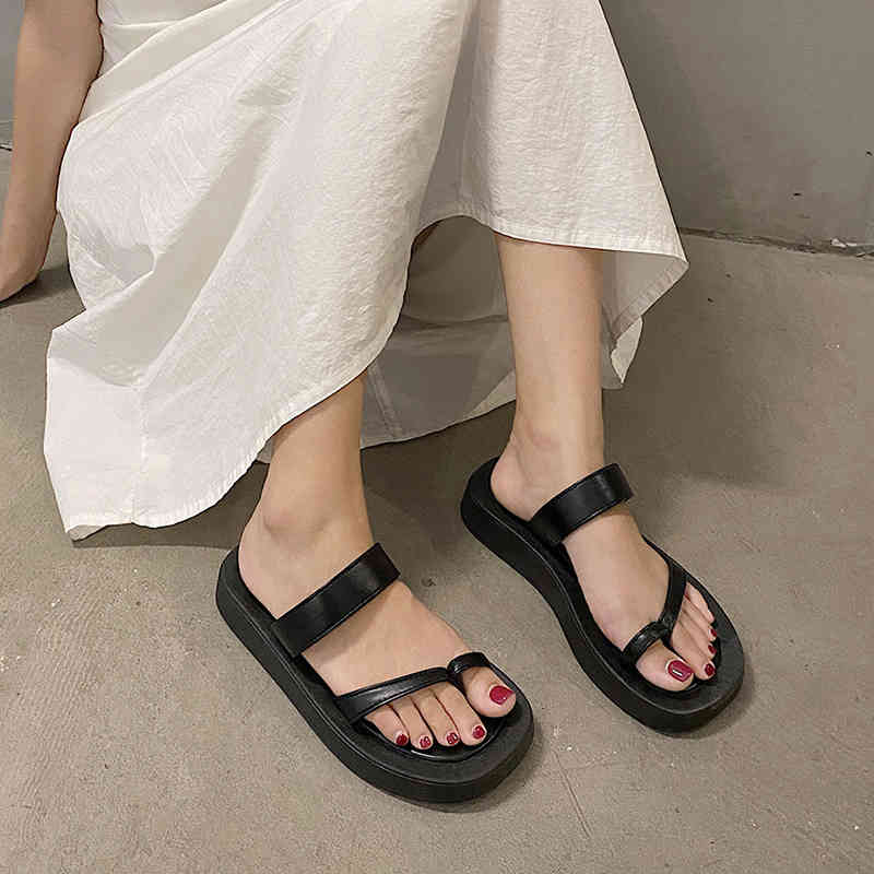 

slippers summer for women heels beach flip flops ladies house flip-flops designer slides platform sandals lr5m, Black
