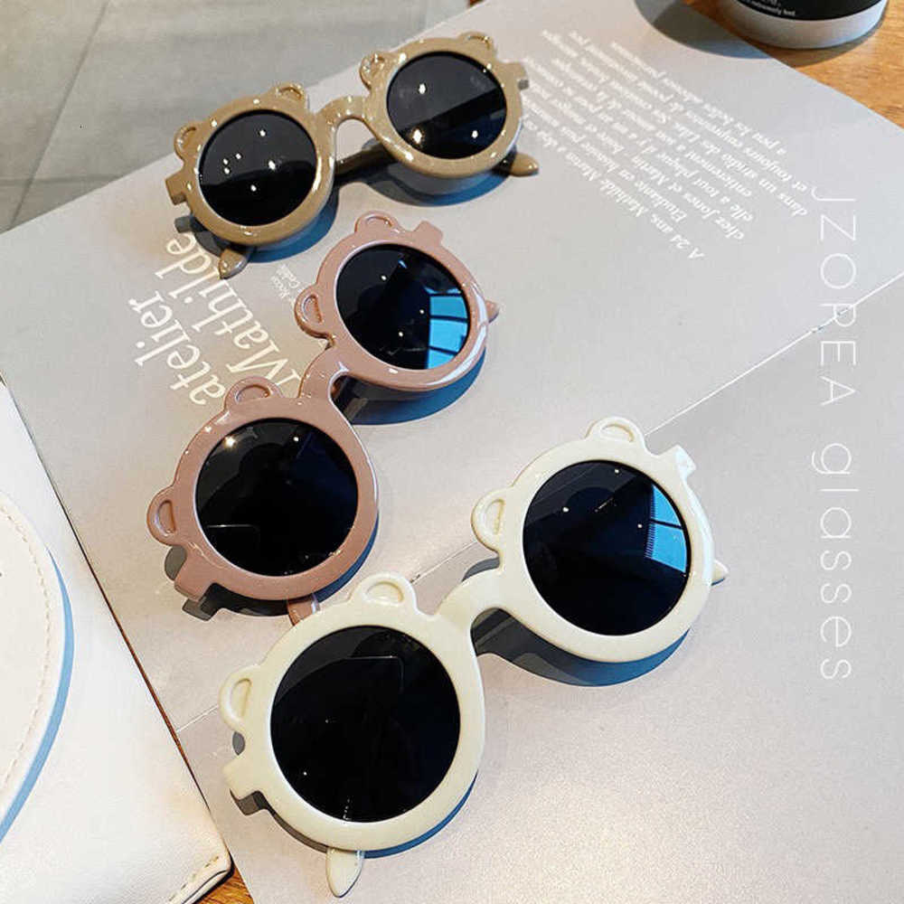 

Children's cute cartoon Sunglasses bear ears sunscreen ink in summer, Blue