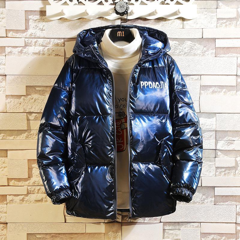 

Men's Down & Parkas Winter Mens Casual Thicken Warm Coat Casaco Masculino Inverno Zipper Hooded Outwear Men Windbreaker Solid Bread Clothing, Black