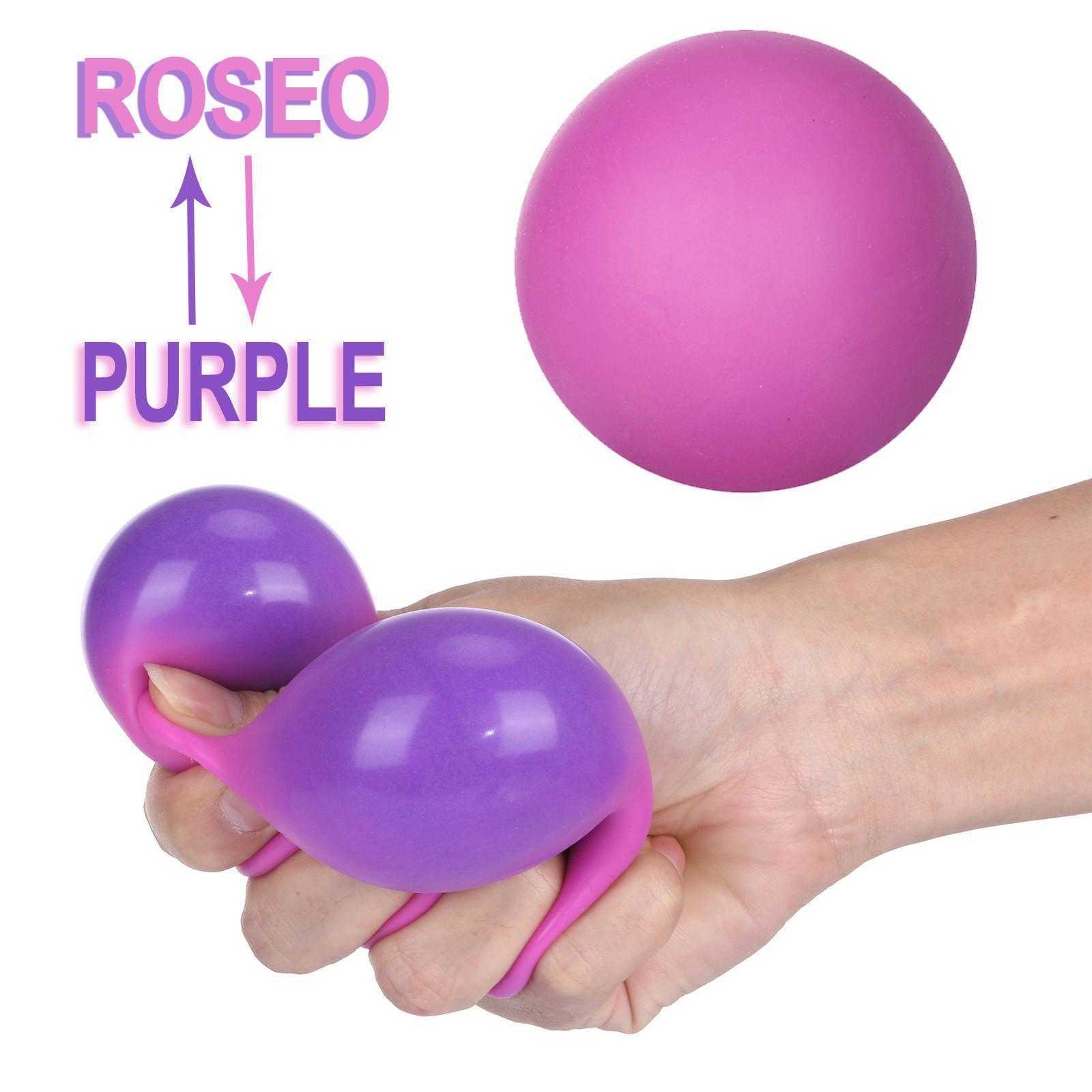 Decompression Vent Ball Color-changing Balls finger toy TPR Soft Rubber Squeeze Color changing Rebound Flour Kneading Toys