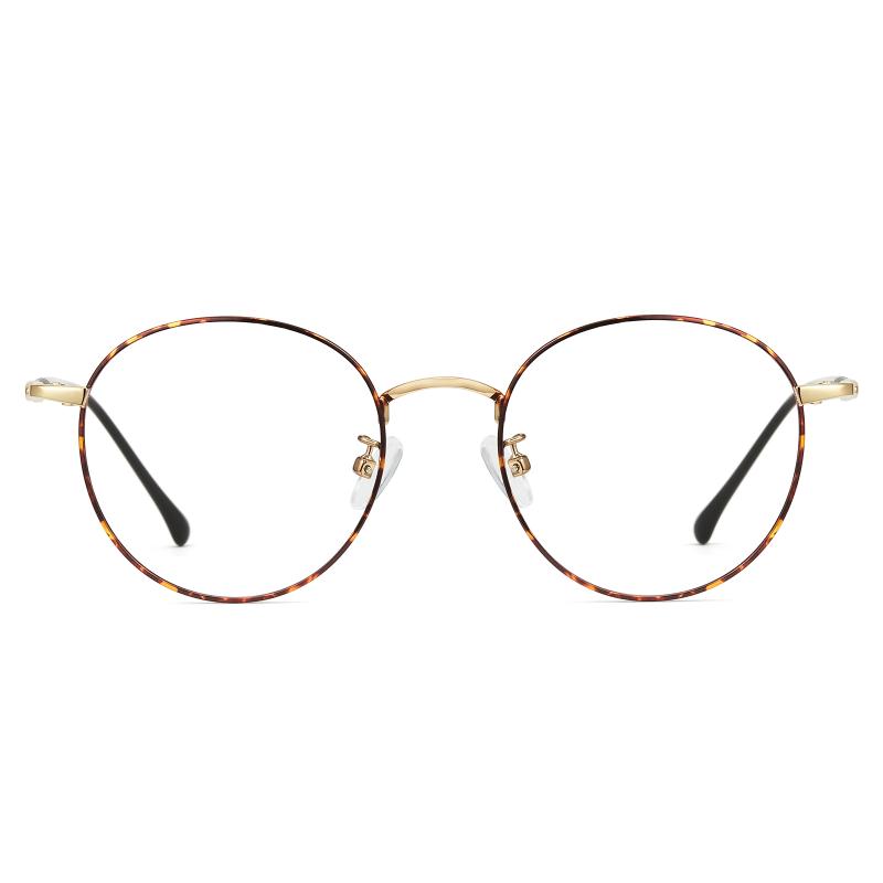

Sunglasses Cyxus Korean Round Blue Light Blocking Computer Glasses Metal Frame Eyeglasses Anti Eyestrain UV400 For Women Mens Eyewear