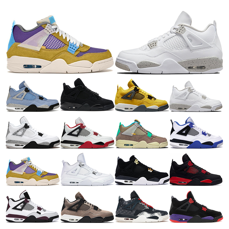 

Men basketball shoes 4s White Oreo 4 Black Cat Fire Red Thunder Desert Moss Sail Taupe Haze Motorsports women mens trainers sports sneaker fashion outdoor