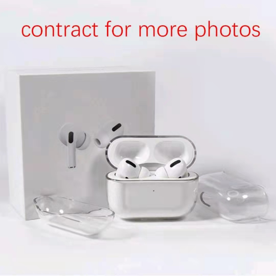 

Luxurys Desingers Simple airpods pro case Headphone Accessories transparent white soft Cover AirPod 1 2 3 Wireless bluetooth headset good