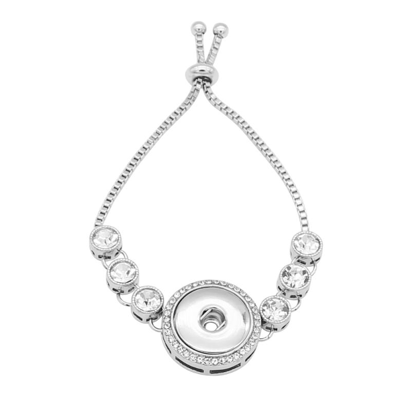 Charm Bracelets 5pcs Crystal Bracelet Charms Handmade Round Snap Snaps Jewelry Gift For Christian Women Men Fit 18-20mm Button-image-710872262