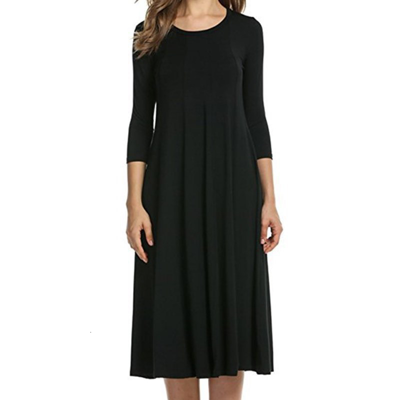 

2021 New Casual Loose Solid Long Draped Women Cotton and Linen Vintage Dres Large Party Es Plus Size 3xl N59l, Brown