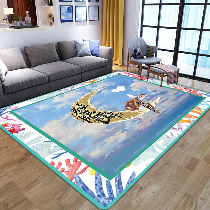 

Carpets Cartoon Moon 3D Kids Play Floor Mat Memory Foam Large Non-slip Area Rugs For Living Room Bedroom Hallway Home Decorative
