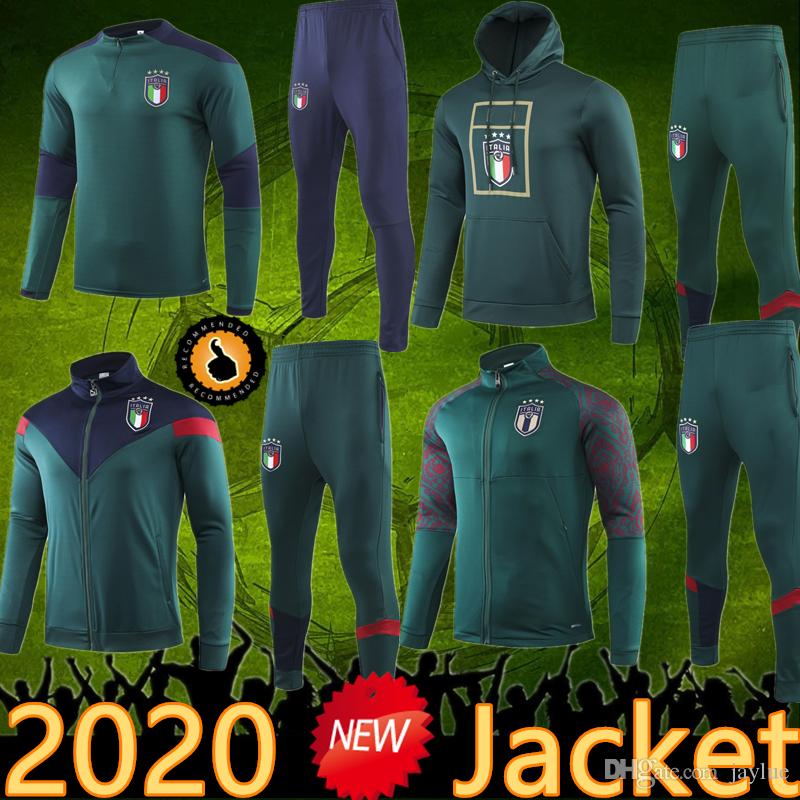 

2020 Italy jacket Training suit tracksuit Sportswear Futbol Camisa Totti Pirlo Insigne Del Piero Soccer Jerseys Italia Football Camiseta, Black