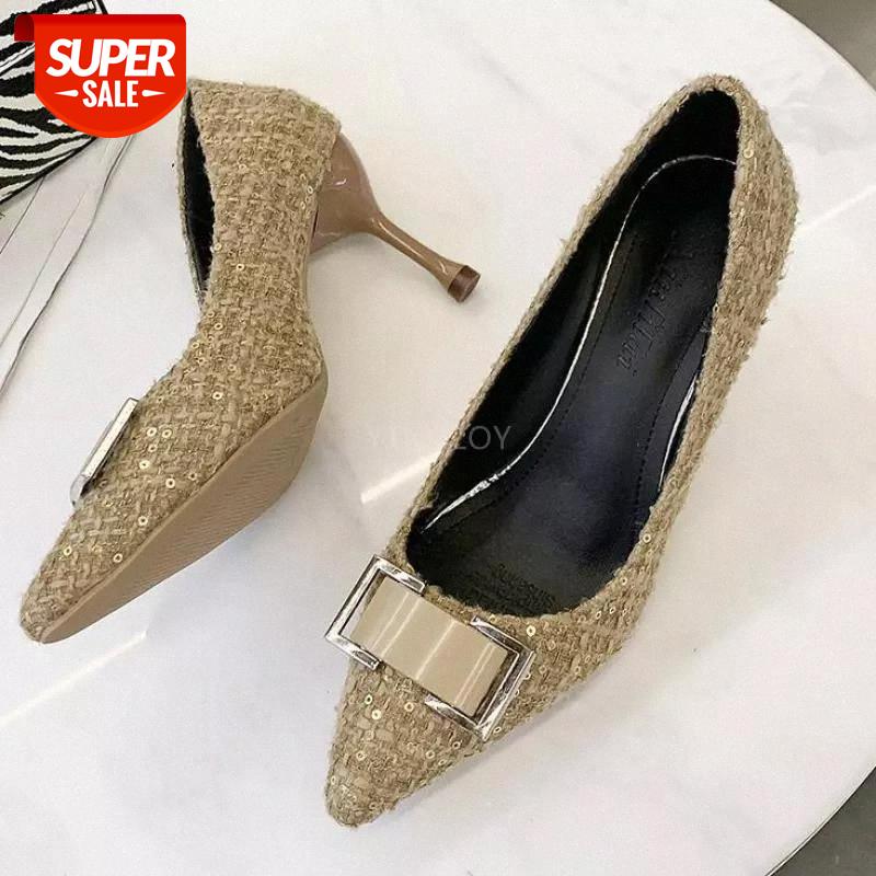 

Women High Heels Fashion Pumps Low Heels Bling Sequin Crystal Elegant Lady Sexy Wedding Shoes Slip-On Zapatos De Mujer #MV0V
