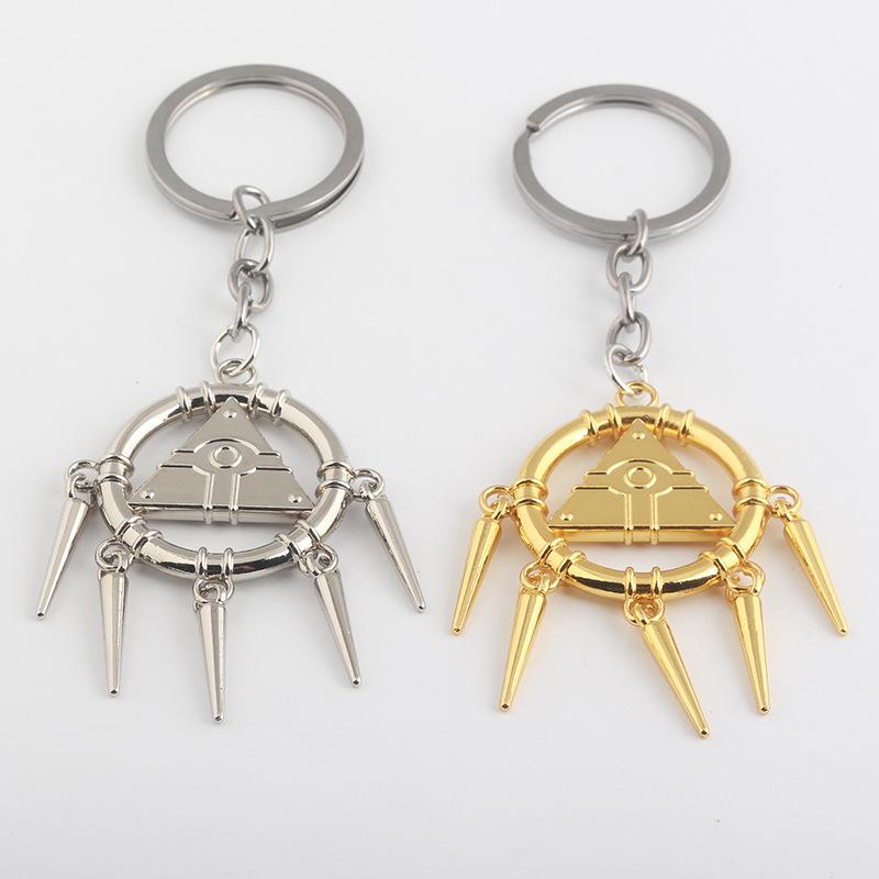 

Keychains 2021 Building Block Eye Wisdom Wheel Pendant Keychain Jewelry Silver Gold Alloy Tassel Charm Key Chain Gift For Women Men Boys