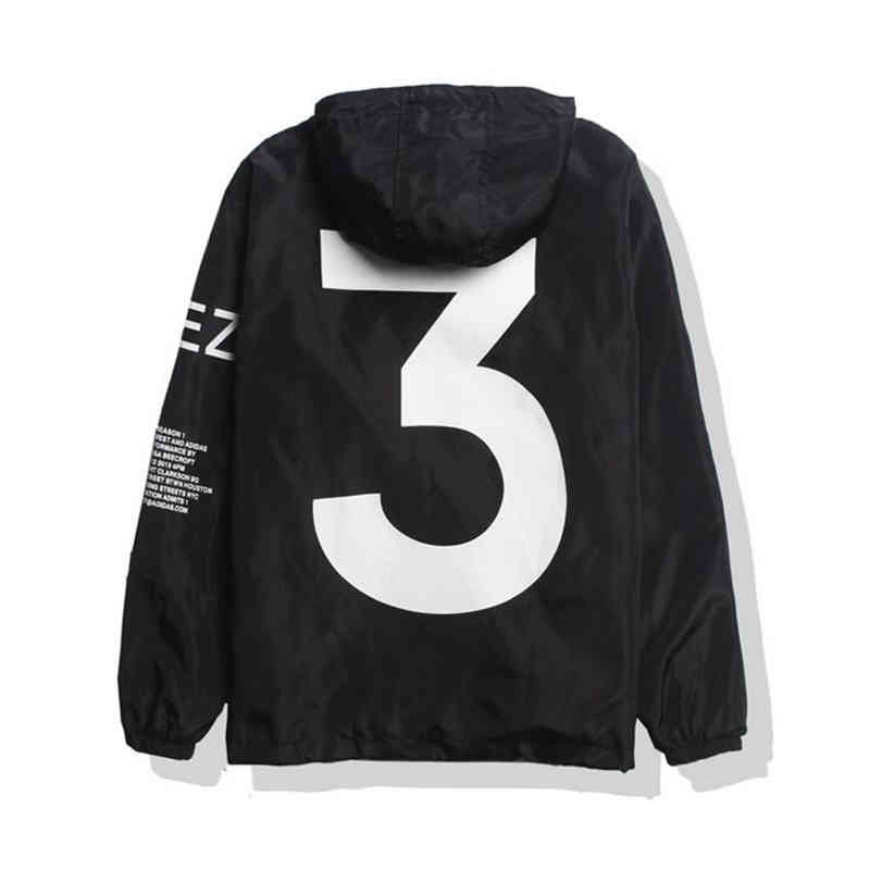 

2021 spring y3 mens windbreaker outdoor hooded bomber men harajuku hip hop streetwear coats outwear, Black