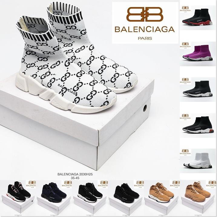 

BALENCIAGA SPEED TRAINER Preferential 2021 Speed 1.0 trainer men womens sock shoes High quality top triple black pink Clearsole mens casual sneakers size 36-45, I need box