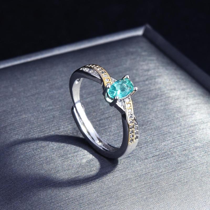 

Wedding Rings Zircon Women Rhinestone Opening Adjustable Bands Female Fingers Fashion Jewelry Accessories, Slivery;golden