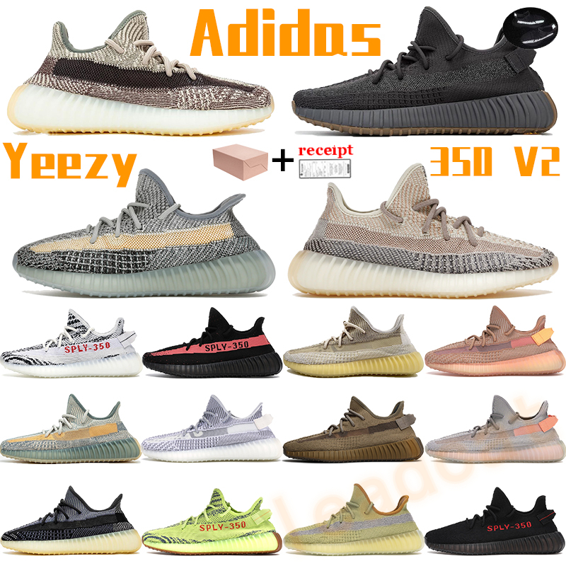 

Adidas Yeezy 350 With box men women running shoes cinder reflective sneakers carbon natural ash pearl stone zyon yeshaya clay black static cream white trainers, Bubble wrap packaging