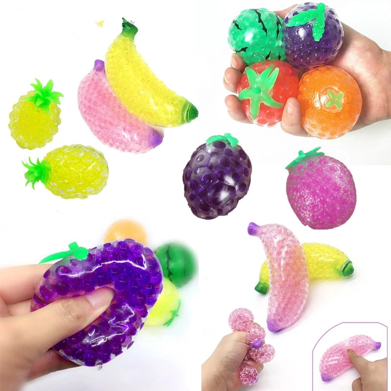 

DHL Fruit Jelly Water Stuff Funny Stress Reliever For Adult Kids Novelty Anti-anxiety Stress Relief Squeeze Squishy Ball Toy