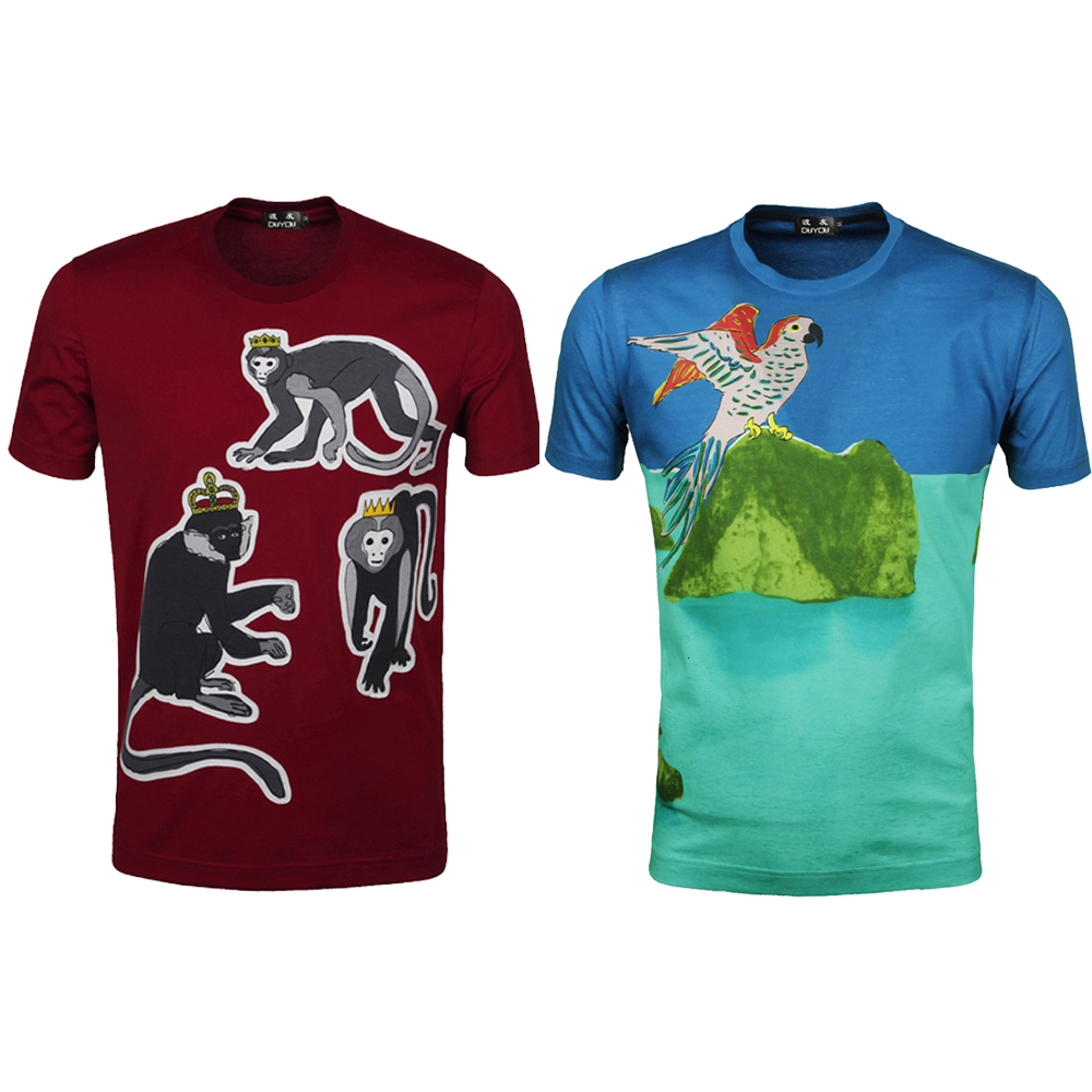 

2021 Summer New Comic Print t Shirt Men Funny 100% Cotton Crew Neck Slim Fit Tshirt Fashion Tops Plus Size Tee Kyoe, Red