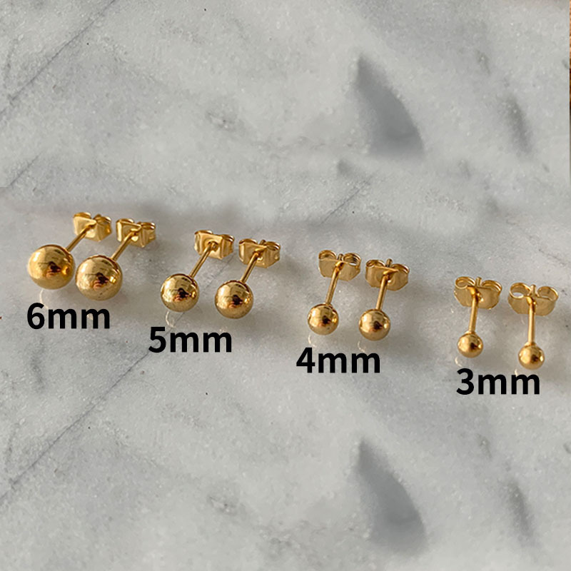 

New Popular 18K Gold Plated Stainless Steel Stud Earring for Women and Men