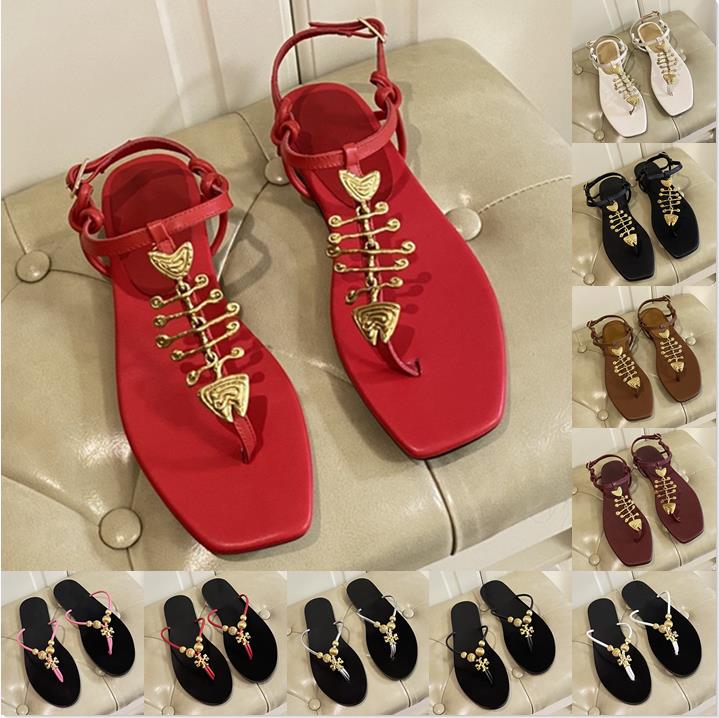 

Summer luxury Tory Sandals Designer women Flip flops Slipper women's clothing Fashion Genuine Leather slides Metal Chain Ladies Seaside resort Casual shoes, I need look other product