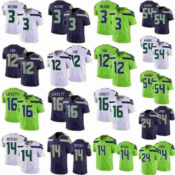 

mens womens American football Jersey kids/youth Tyler 16 Lockett Marshawn 24 Lynch Russell Bobby Wagner DK 14 Metcalf 3 Wilson Fan, As