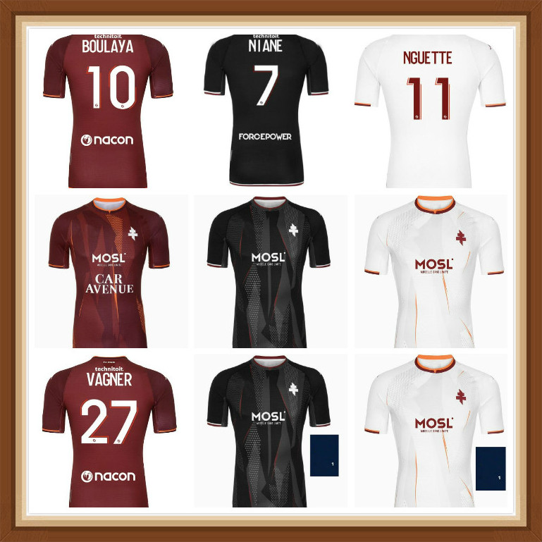 

maillot de foot 21 22 METZ SOCCER JERSEYS FC 2021 2022 RED BLUE BOULAYA DIALLO CENTONZE BRONN VAGNER AWAY THIRD HOME FOOTBALL, Black;yellow