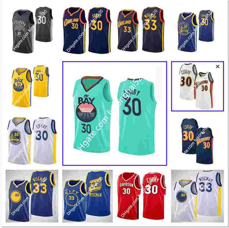 

2021 New Cheap Stephen 30 Curry Shirts 2021 #33 James Wiseman Blue Yellow Red White Mens Youth Kids Curry Basketball Jerseys Embroidery