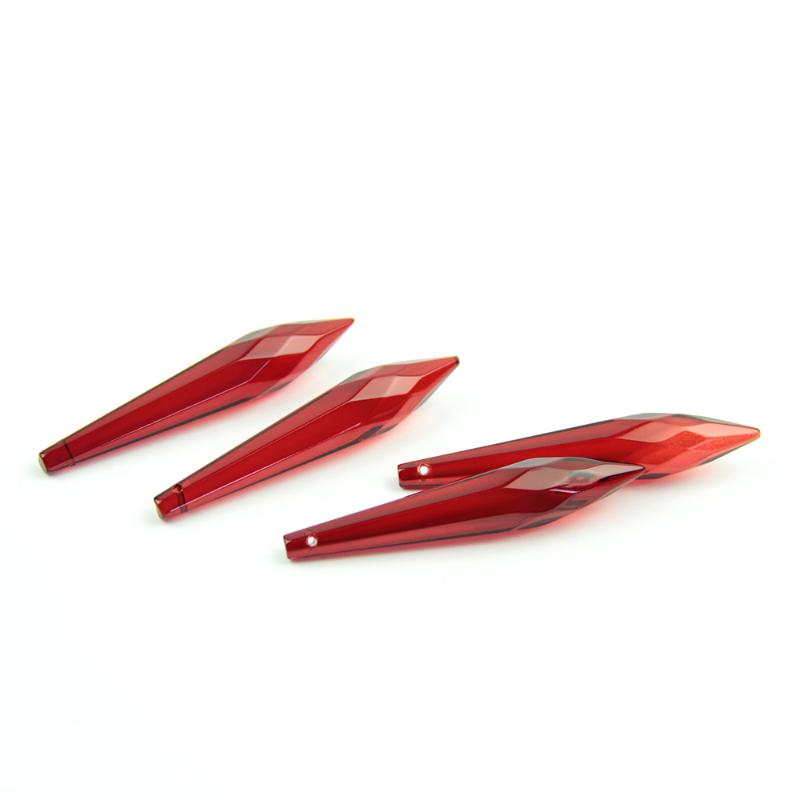 

10pcs 76mm Red Crystal Faceted U-Drop Shape Pendant,Crystal Chandelier Pendant For DIY Crystal Garland Wedding Strand