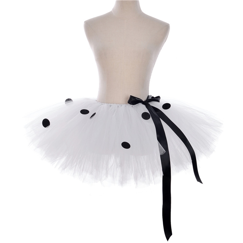 

tutu cosplay spotted dog halloween gauze skirt, White