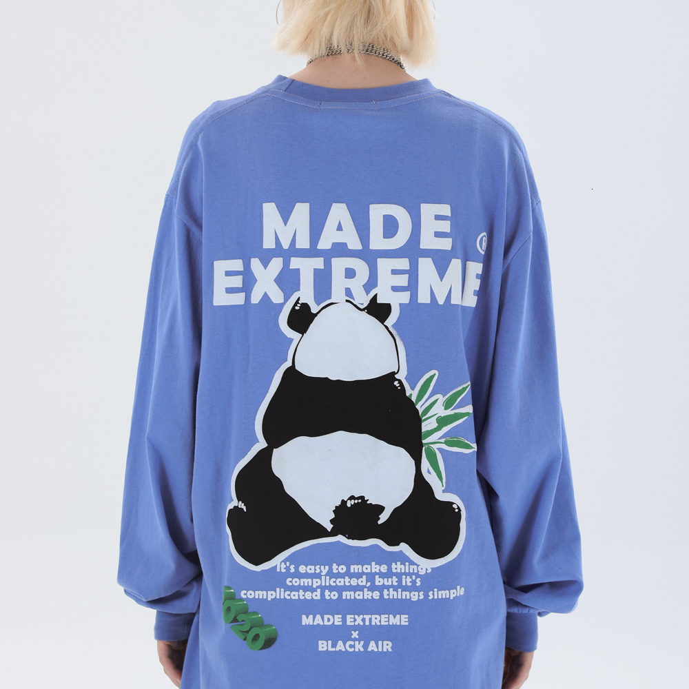 

2021 New Long Sleeve Harajuku Clothes Funny Cute Black Fall Cartoon Kawaii Shirts Oversized Streetwear Women Fashion Clothing Igs9, Blue