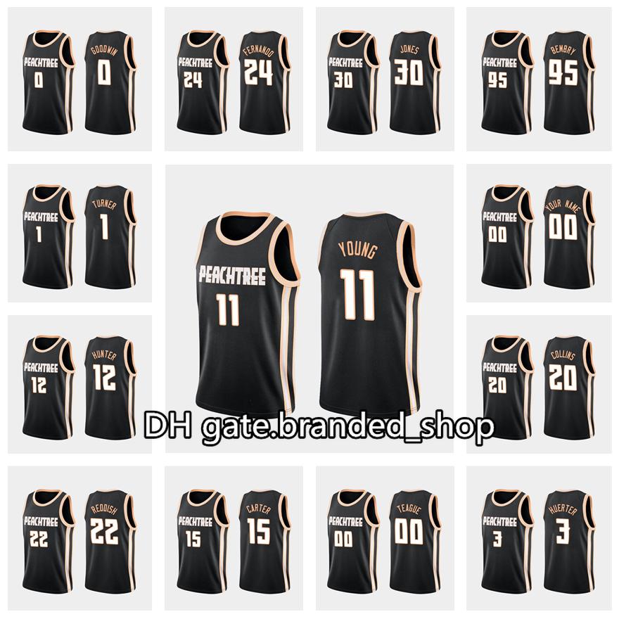 

Custom Men Basketball Trae Young Jersey Danilo Gallinari Cam Reddish Treveon Graham Women Kids 2020-21 Black City Basketball Jersey Edition, Black;red