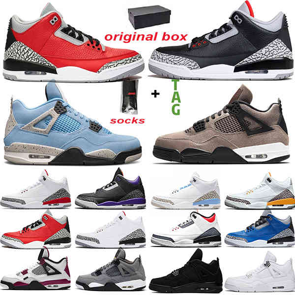 

2022 Men Basketball Shoes 4s University Blue Taupe Haze Jumpman 4 Court Purple Unc Fire Red Varsity Royal Mens Trainers Sneakers Sports Size, Customize