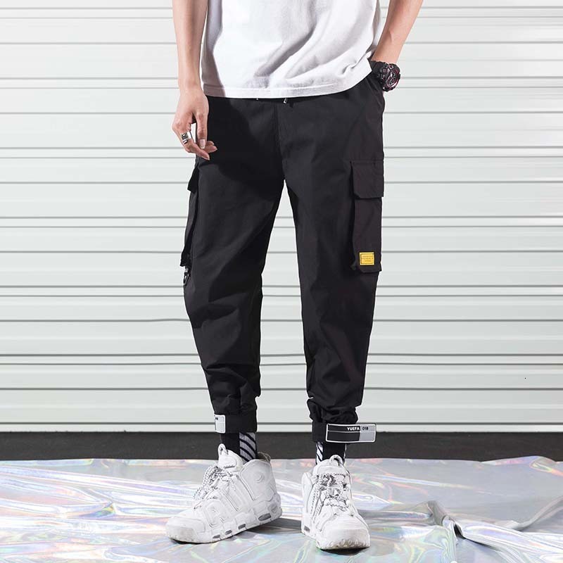 

New Black and Grey Harem Men' Outdoor Casual Multi-purpose 2021 Summer Overalls Harajuku Hip Hop Pants Ewmo Fmgm