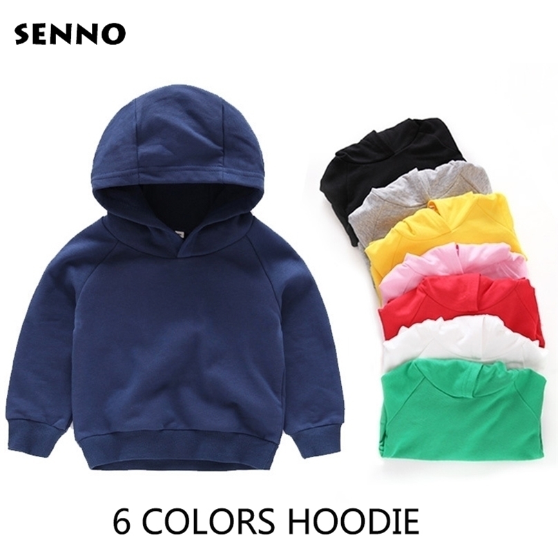 

Kids Girls Boys Hoodies Outerwear White Red Yellow Black Grey Hooded & Sweatshirt Clothes for 3 4 6 8 10 Years 211110, Green