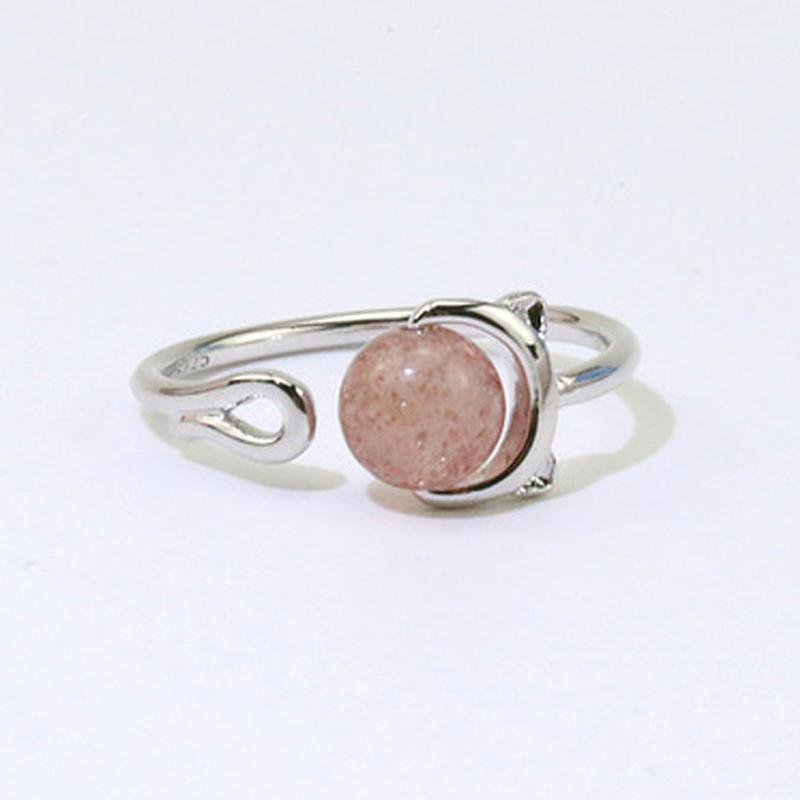 

Cluster Rings Factory Wholesale Price 925 Sterling Silver Crystal Cat Jewelry, Golden;silver