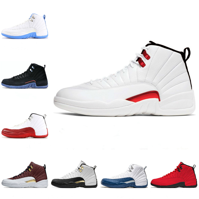 

2021 Twist 12 12s Mens Basketball Shoes Low Easter Black University Gold Indigo Flu Game Dark Concord OVO White Reverse Taxi Fiba Gamma Blue Trainer Designer Sneakers, Reverse flu game ii
