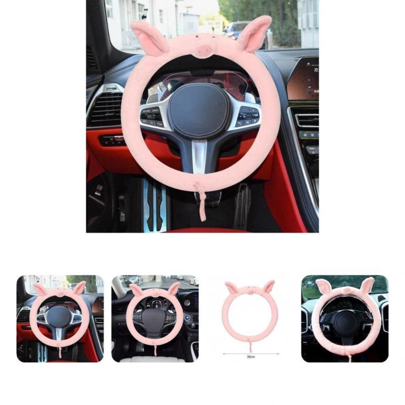 

Steering Wheel Covers Cover Breathable Car Pink Decoration Protector