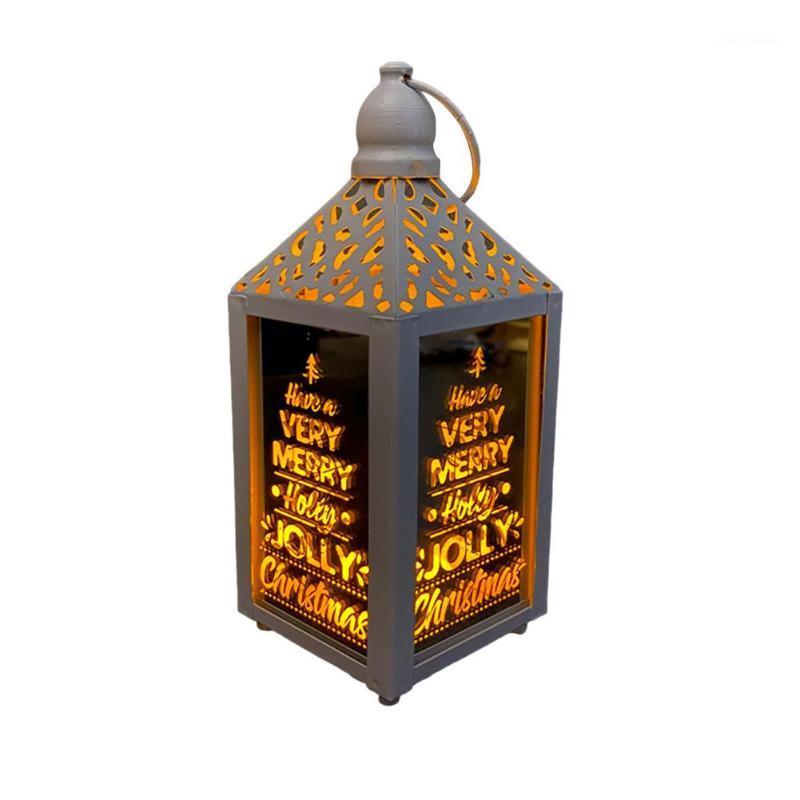 

Christmas Decorations Glass Lanterns Romantic Decoration Hollow-carved LED Vivid Painting For Wall Doo