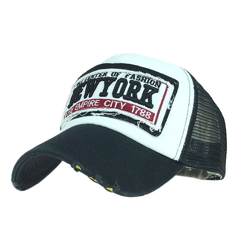 

New York Men's and women's simple cap hip hop hat sell fast, Blue;gray