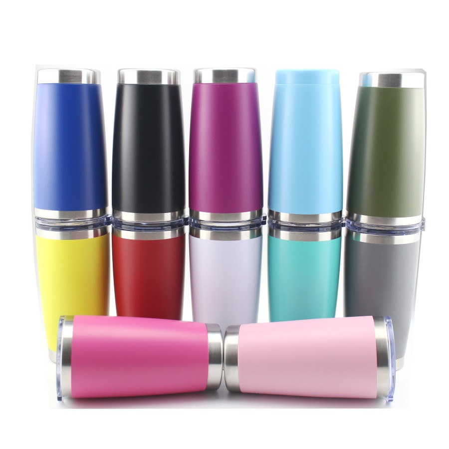 

20 oz Car cups Stainless Steel Skinny Tumblers Cups Vacuum Insulated Travel Mug Metal Water Bottle Beer Coffee Mugs With Lid
