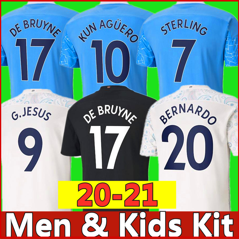 

Manchester BALR Player version soccer jersey city 2021 Fans STERLING DE BRUYNE KUN AGUERO Men kids kits football shirt, Black;yellow