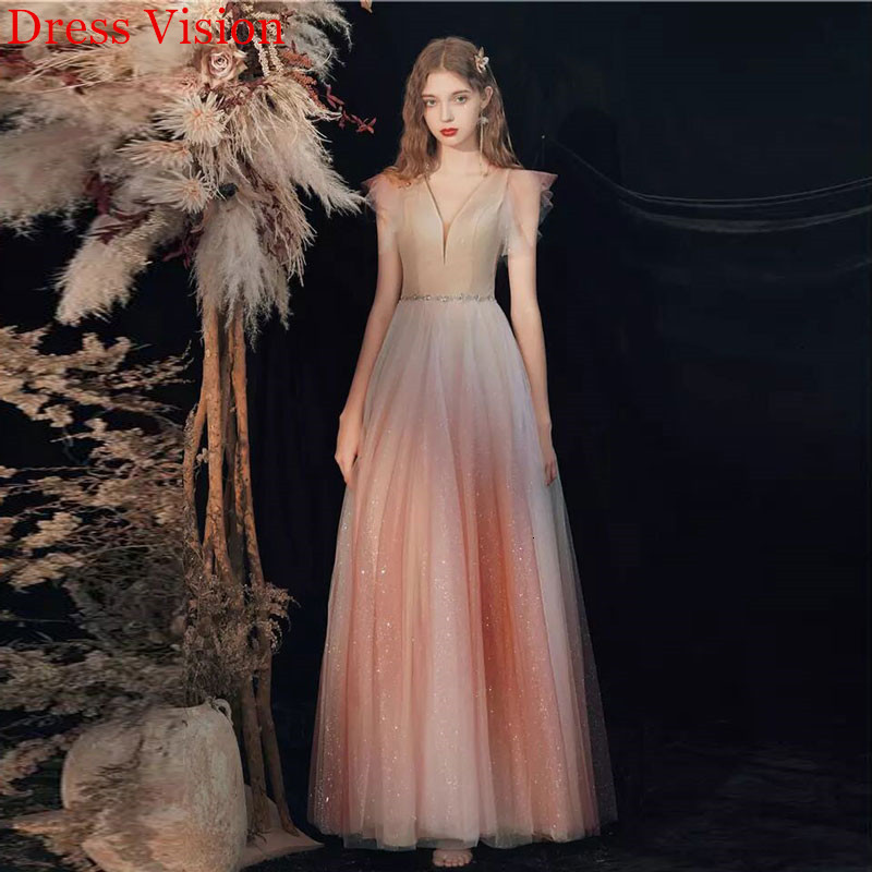 

2021 Robe Soiree Arrival Tulle V-opening Sexy Wedding Party Prom Vestido De Fiesta Fe Boda U9p7