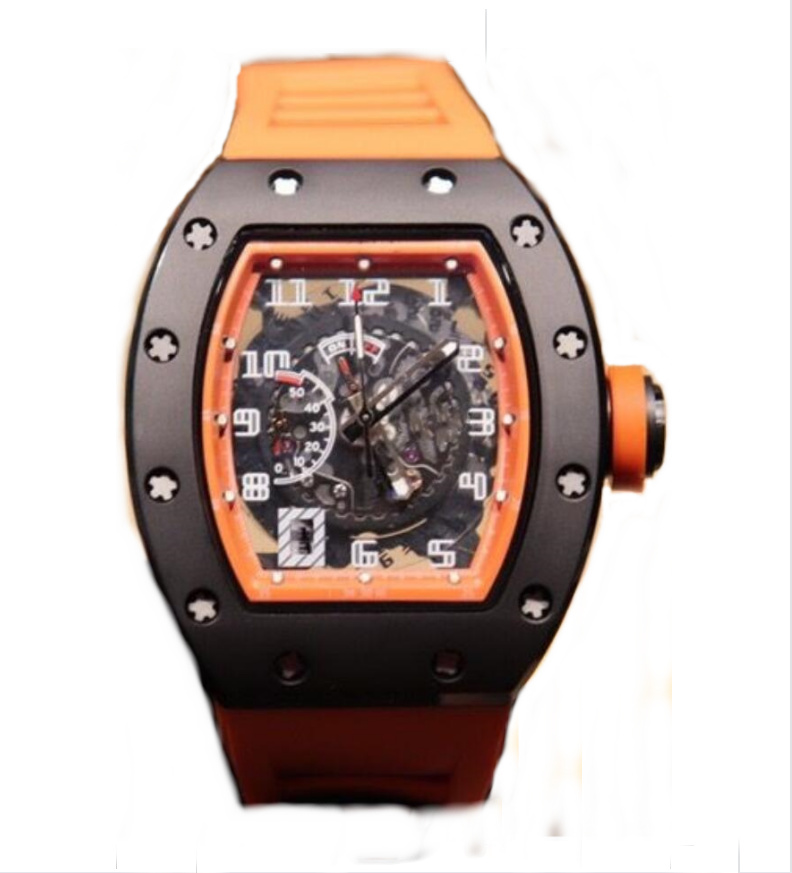 

Men's watch carbon ceramic case with zero repair full-automatic mechanical movement oak tape folding buckle 43mm, Customize