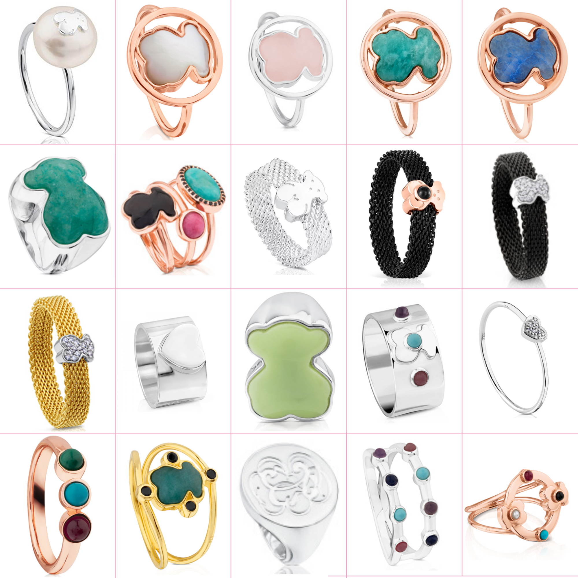 

2021 new style 925 sterling silver fashion classic bear trend elegant ladies ring party original jewelry factory direct sales