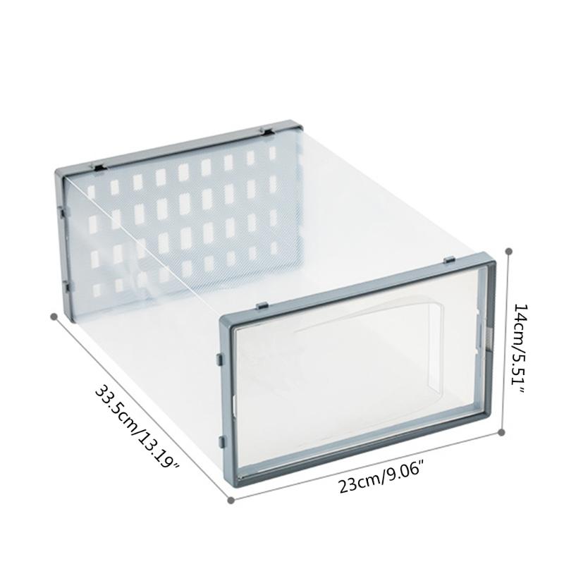 

Clothing & Wardrobe Storage Clear Plastic Shoe Box Thickened Stackable Case Organizer Drawer Type Container For Men Women