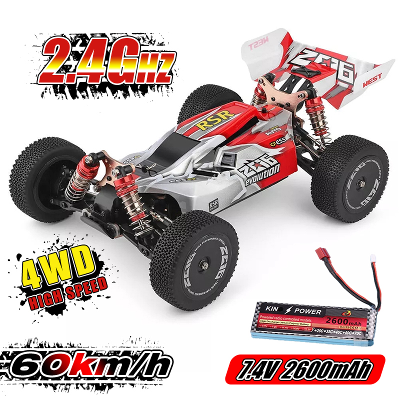 

WLtoys 1/14 144001 RTR 2.4GHz RC Car Scale Drift Racing Car 4WD Metal Chassis Hydraulic Shock Absober Off-Road Vehicle