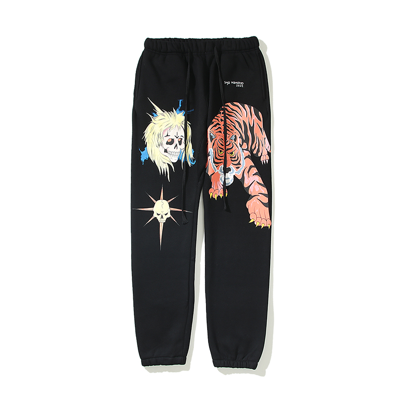 

Sweatpants Fleece Elastic Waist Men Women Jogger Pants Black Khaki