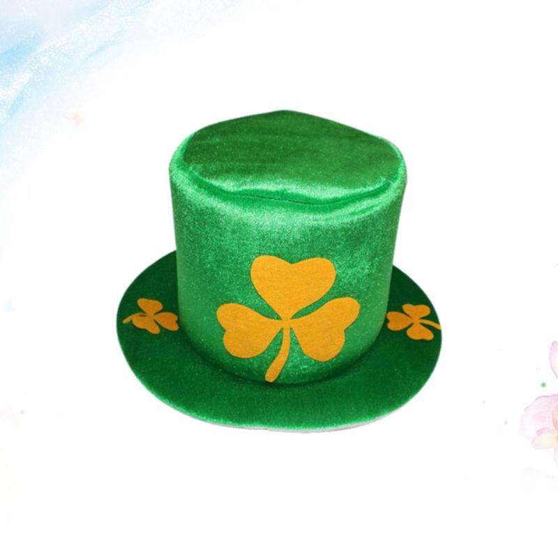 

Green Shamrock Festival Party Cap Non-woven St. Patricks Day Tophat Creative Headdress Party Favors Decorations Props