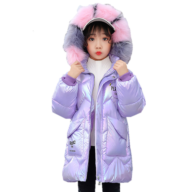 

2021 New Kids Winter Hoodies Jacket Teenage Girls Outerwear Coat Big with Hoodie Children's for Teenagers Warm Clothes 3qpk, Blue;gray
