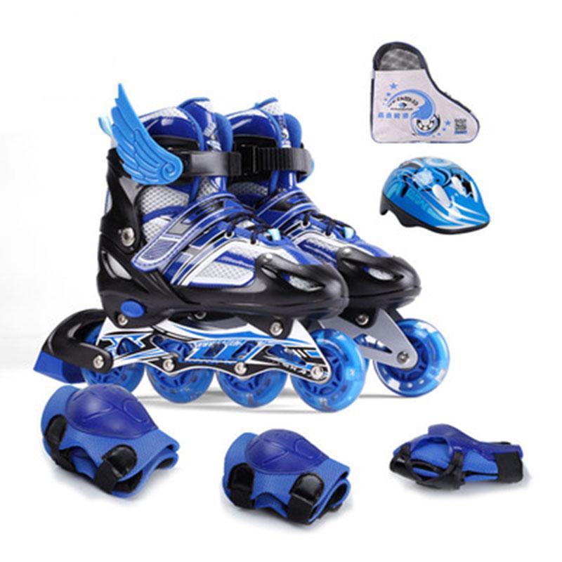 

Skate children's suit comfortable and breathable flashing roller skates, Blue