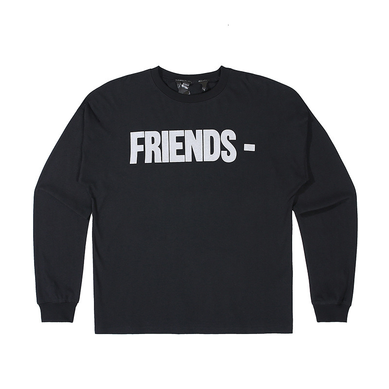 

Sweater Hoodie Fleeces Chao brand reflective design big V printing men' and women' simple long sleeve top, couple' street style is loose, Black
