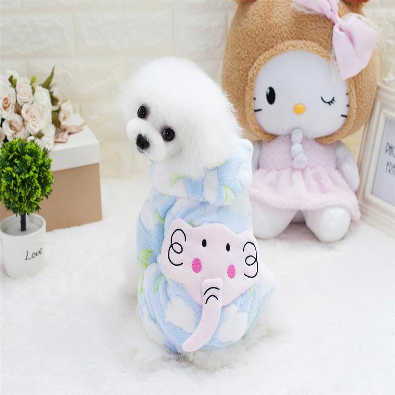 

Dog Apparel Pet Clothes Puppy Autumn/Winter Pajamas Elephant Outfit Polyester Animal Costume Coat