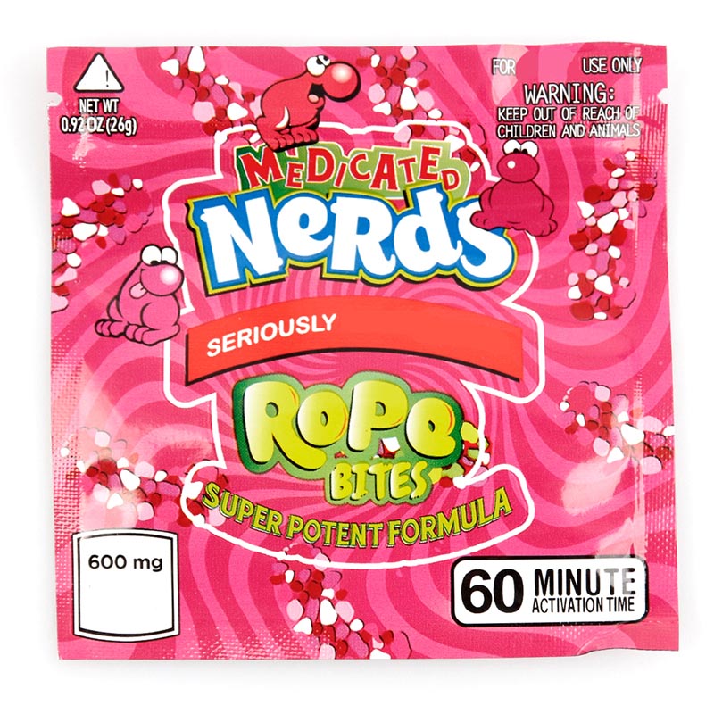 

Square MEDICATED Nerds Rope Bites Packaging Bag Nerdsrope Empty Gummy Mylar Bags Food Packages For Dry Herb Tobacco Flower HHC3177